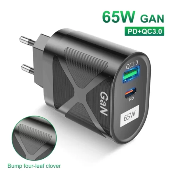 ⁦שנאי טעינה מהירה בעל 2 יציאות 65W מבית Lovebay⁩ – תמונה ⁦5⁩