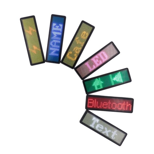 2020 fully new bluetooth LED name badge support multi language multi program small LED display HD