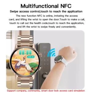 2022 New AMOLED 390 390 HD Screen NFC Smart Watch 1