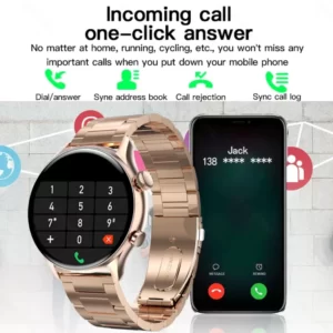 2022 New AMOLED 390 390 HD Screen NFC Smart Watch Wom