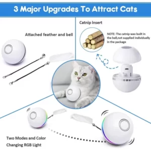 Automatic Smart Cat Toys Ball Interactive Catnip USB