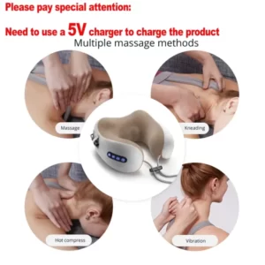 Electric Neck Massager U Shaped Pillow Multifunc