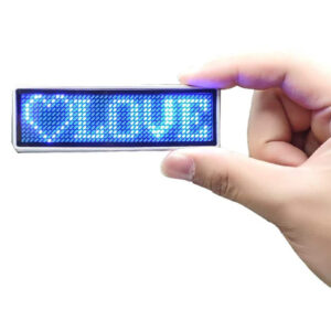 Fully New Bluetooth LED Name Badge DIY Programmable Scrolling Message Board Mini LED Display HD Text.jpg 640x640 2