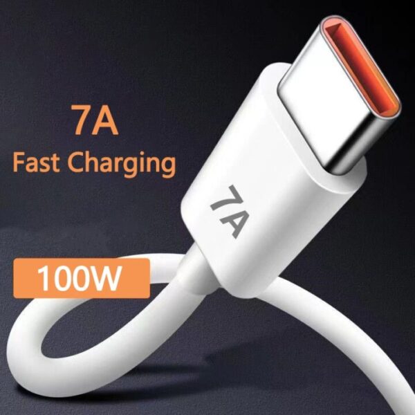 7A 100W Type C USB Cable Super Fast Charge Cable for Huawei Mate 40 30 Xiaomi