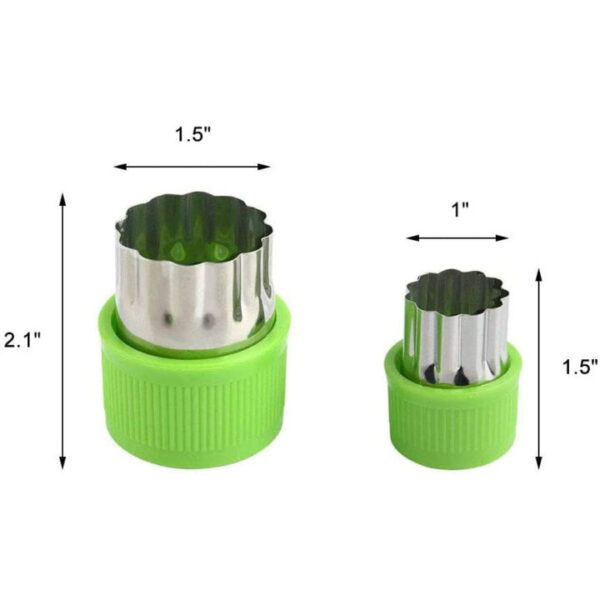 ⁦סט 12 יחידות חותכי פירות וירקות בצורות שונות מנירוסטה⁩ – תמונה ⁦4⁩