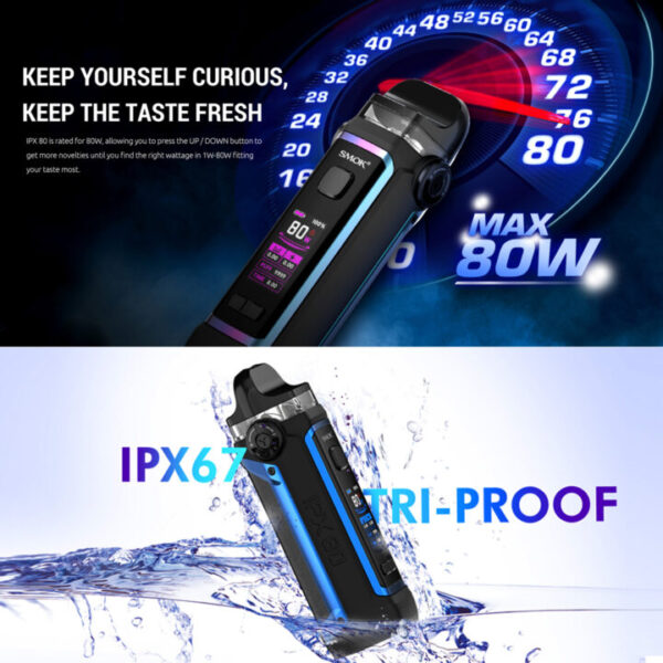 Original SMOK IPX 80 Kit 80W 3000mAh Battery 5 5ml IPX80 RPM 2 Pod RPM C