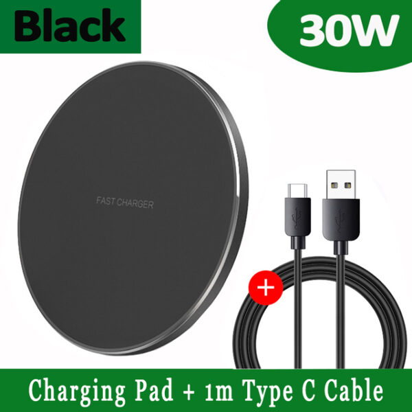 NEW 30W Fast Qi Wireless Charger Pad for iPhone 13 12 11 X Pro Max For.j