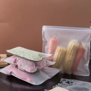שקיות סיליקון רב פעמיות עם רוכסן למקרר