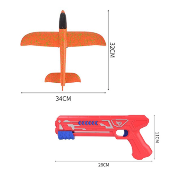 צעצוע לילדים: אקדח משגר מטוס אוויר למרחקים
