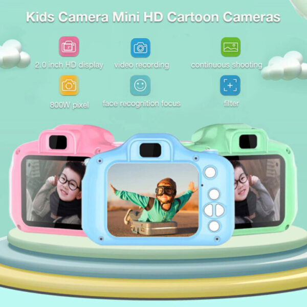 מצלמה דיגיטלית עמידה במים לילדים 1080P מסך 2 אינץ' HD