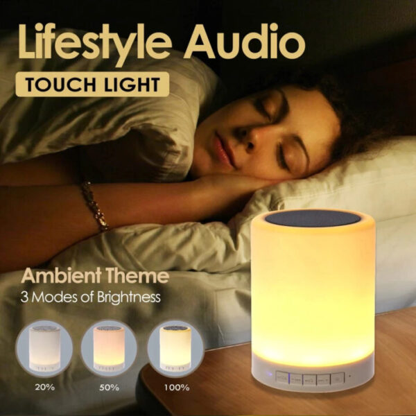 מנורת לילה ניידת RGB כולל רמקול Bluetooth ומיקרופון מובנה
