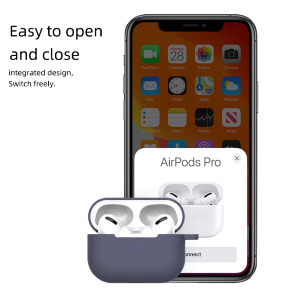 כיסוי סיליקון לאוזניות AirPods Pro כולל תמיכה בטעינה אלחוטית