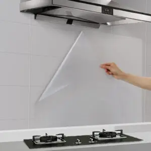 מגן קיר PVC שקוף מתנקה בקלות למטבח