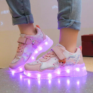 נעלי ריצה ספורטיביות לילדים עם תאורת LED