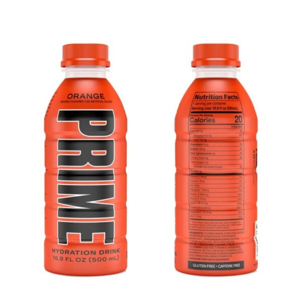 משקה אנרגיה פריים 500 מ"ל 12 יחידות Prime Hydration Sports Drink Variety Pack Orange