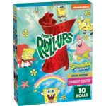 Fruit Roll-Ups SPONGEBOB Strawberry רולאפס ממתק בטעם פירות 10 יחידות כשר