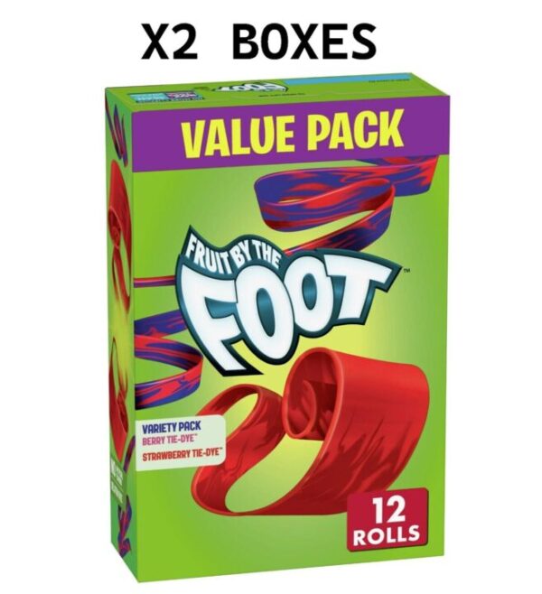 Fruit by the Foot fruit Snacks Variety Pack רולאפס ממתק בטעם פירות 24 יחידות