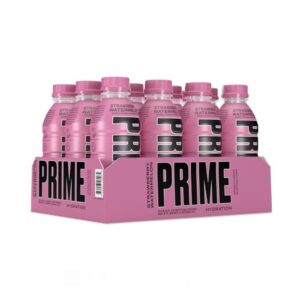 משקה אנרגיה פריים 500 מ"ל 12 יחידות Prime Hydration Sports Drink Variety Pack Pink Strawberry