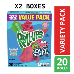 Fruit Roll-Ups Jolly Rancher Value Pack רולאפס ממתק בטעם פירות 40 יחידות