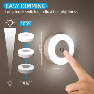 מנורת לילה LED נטענת בעלת מעמד תליה מגנטי