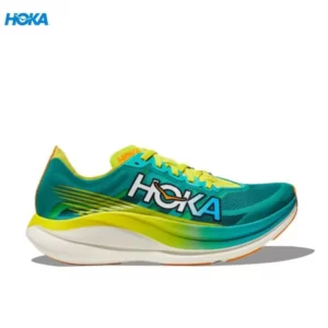 נעלי ספורט הוקה רוקט איקס 2 בצבע ירוק-צהוב HOKA ROCKET X 2