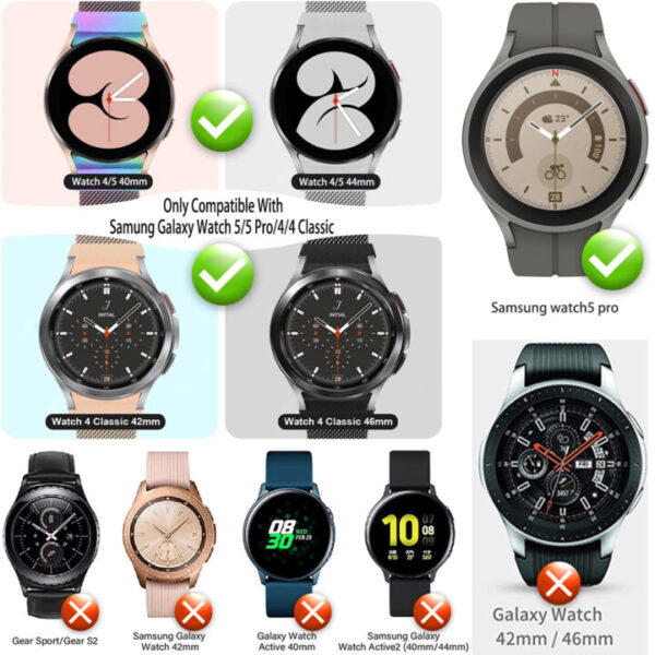 רצועת פלדת אל-חלד יוקרתית לשעון חכם Samsung Galaxy Watch