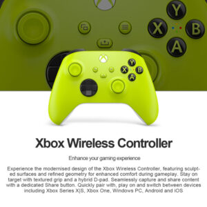 בקר משחק אלחוטי אקס בוקס מיקרוסופט Microsoft Xbox Series S/X Controller Electric Volt