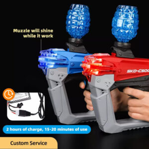 צעצוע לילדים: רובה כדורי ג'ל אוטומטי עם תאורת LED