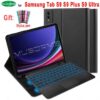 כיסוי חכם כולל מקלדת ועכבר עם תאורת LED לטאבלט Samsung Galaxy Tab S9/S9+ Plus/S9 Ultra