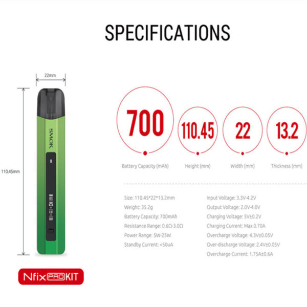 סיגריה אלקטרונית SMOK Nfix PRO Kit 25W 700mAh 2ml