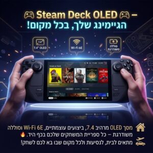 קונסולת משחק סטים דק אולד Steam Deck OLED 512GB 1TB NVMe SSD 7.4