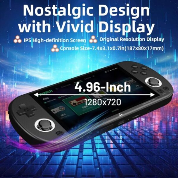 קונסולת משחקים ניידת Trimui Smart Pro מסך 4.96 1280x720 מעל 16000 משחקים