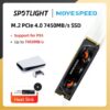 כונן הרחבה SSD לפלייסטיישן 5 MOVESPEED 7450MB/s SSD NVMe M.2 Pci Gen4