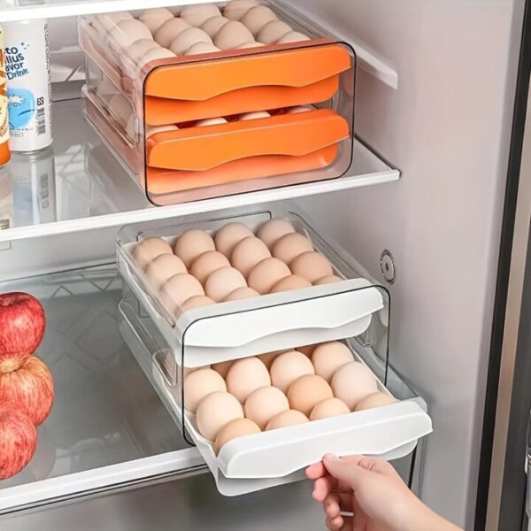מגש אחסון כפול ל-32 ביצים במקרר