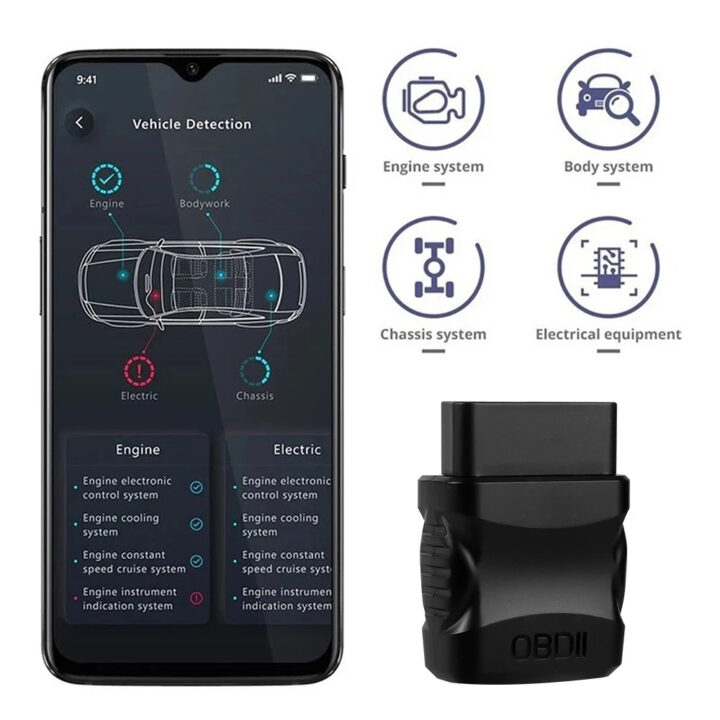סורק וקורא תקלות ברכב ELM327 V2.1 OBD2 Bluetooth 4.2