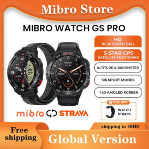 שעון חכם Mibro GS Pro כולל GPS מסך AMOLED בגודל 1.43 אינץ', עמיד למים ותומך בשיחות Bluetooth