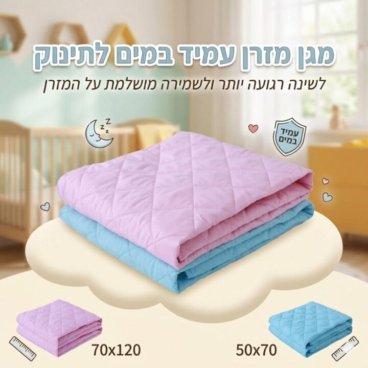 מגן מזרן עמיד במים לתינוק - לשינה רגועה יותר ולשמירה מושלמת על המזרן