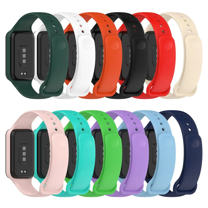 רצועת סיליקון צבעונית לשעון Xiaomi Smart Band 8 Active ו-Redmi Band 2