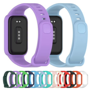 רצועת סיליקון צבעונית ל-Xiaomi Smart Band 9 Active ול-Redmi Band 3